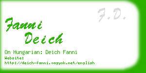 fanni deich business card